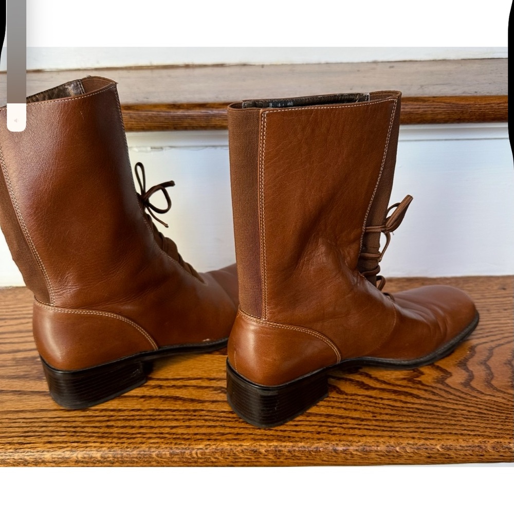 A. Marinelli Brown Leather Boots Size 7.5 - Picture 3 of 6